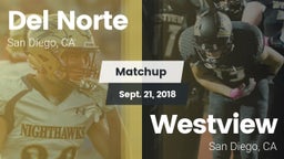 Matchup: Del Norte High vs. Westview  2018