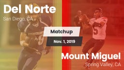 Matchup: Del Norte High vs. Mount Miguel  2019