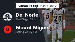 Recap: Del Norte  vs. Mount Miguel  2019