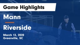 Mann  vs Riverside  Game Highlights - March 13, 2020