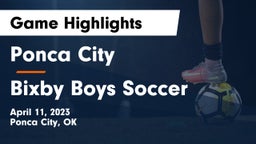 Ponca City  vs Bixby Boys Soccer Game Highlights - April 11, 2023