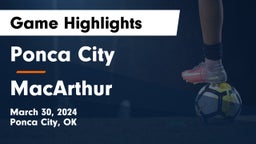 Ponca City  vs MacArthur  Game Highlights - March 30, 2024