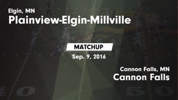 Matchup: Plainview-Elgin-Mill vs. Cannon Falls  2016