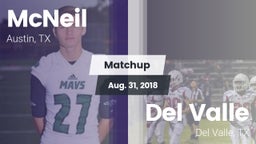 Matchup: McNeil  vs. Del Valle  2018
