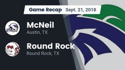 Recap: McNeil  vs. Round Rock  2018