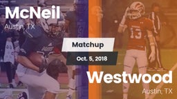 Matchup: McNeil  vs. Westwood  2018