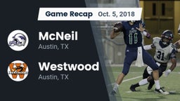 Recap: McNeil  vs. Westwood  2018