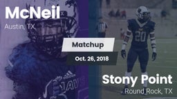 Matchup: McNeil  vs. Stony Point  2018