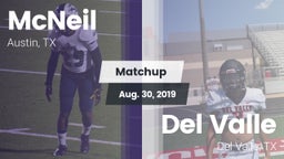 Matchup: McNeil  vs. Del Valle  2019