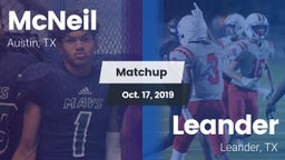 Matchup: McNeil  vs. Leander  2019
