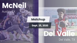 Matchup: McNeil  vs. Del Valle  2020