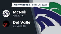 Recap: McNeil  vs. Del Valle  2020
