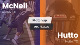 Matchup: McNeil  vs. Hutto  2020