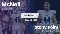 Matchup: McNeil  vs. Stony Point  2020