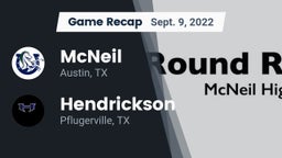 Recap: McNeil  vs. Hendrickson  2022