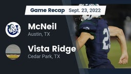 Recap: McNeil  vs. Vista Ridge  2022