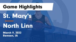 St. Mary's  vs North Linn Game Highlights - March 9, 2022