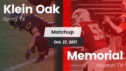 Matchup: Klein Oak High vs. Memorial  2017