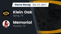 Recap: Klein Oak  vs. Memorial  2017