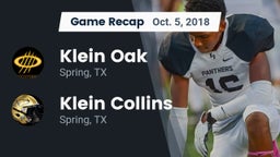 Recap: Klein Oak  vs. Klein Collins  2018