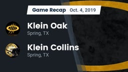 Recap: Klein Oak  vs. Klein Collins  2019