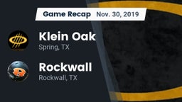 Recap: Klein Oak  vs. Rockwall  2019