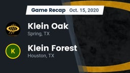 Recap: Klein Oak  vs. Klein Forest  2020