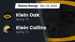 Recap: Klein Oak  vs. Klein Collins  2020