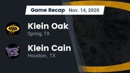 Recap: Klein Oak  vs. Klein Cain  2020