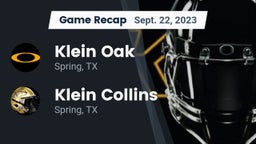 Recap: Klein Oak  vs. Klein Collins  2023