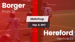 Matchup: Borger  vs. Hereford  2017