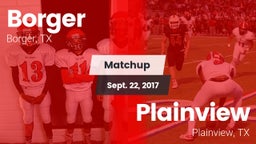 Matchup: Borger  vs. Plainview  2017