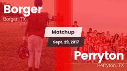 Matchup: Borger  vs. Perryton  2017