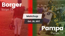 Matchup: Borger  vs. Pampa  2017
