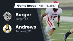 Recap: Borger  vs. Andrews  2017