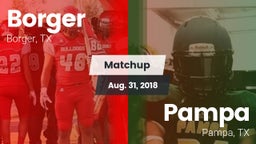 Matchup: Borger  vs. Pampa  2018