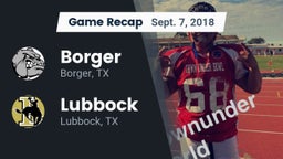 Recap: Borger  vs. Lubbock  2018