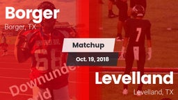 Matchup: Borger  vs. Levelland  2018