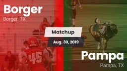 Matchup: Borger  vs. Pampa  2019