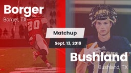 Matchup: Borger  vs. Bushland  2019