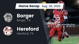 Recap: Borger  vs. Hereford  2020