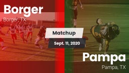 Matchup: Borger  vs. Pampa  2020