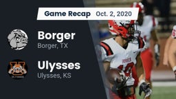 Recap: Borger  vs. Ulysses  2020