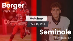 Matchup: Borger  vs. Seminole  2020