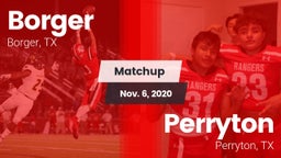 Matchup: Borger  vs. Perryton  2020