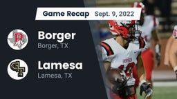 Recap: Borger  vs. Lamesa  2022