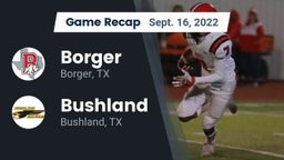 Recap: Borger  vs. Bushland  2022