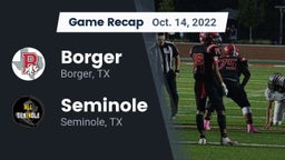 Recap: Borger  vs. Seminole  2022