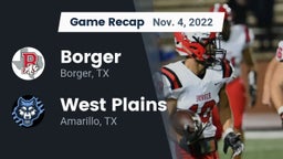 Recap: Borger  vs. West Plains  2022