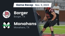 Recap: Borger  vs. Monahans  2023